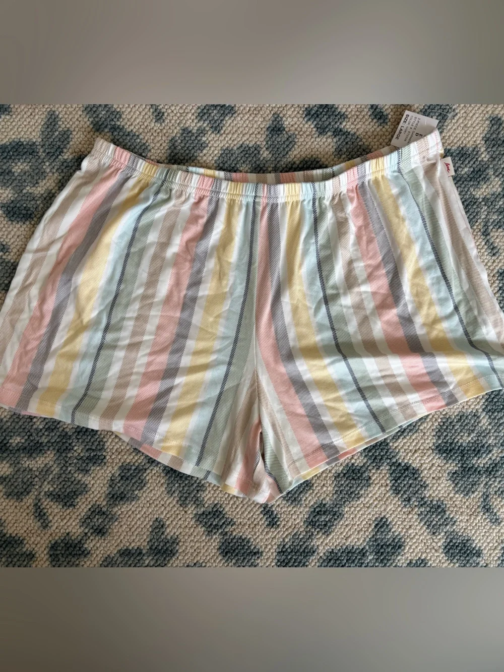 Ellen  Degeneres Rainbow Stripe Short Pajama Set